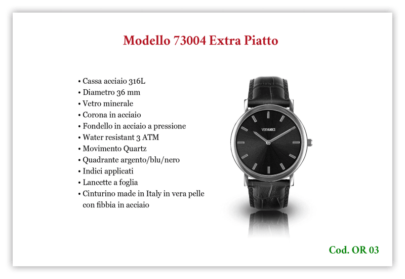 Modello 73004 extra piatto